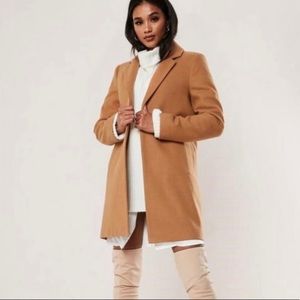 Missguided Formal Camel Long Coat